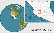 Satellite Location Map of Ocotlan, highlighted country