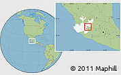 Savanna Style Location Map of Ocotlan, highlighted parent region