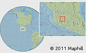 Savanna Style Location Map of Ocotlan, hill shading