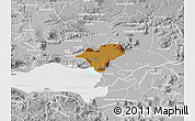 Physical Map of Ocotlan, lighten, desaturated