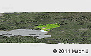 Satellite Panoramic Map of Ocotlan, darken, semi-desaturated