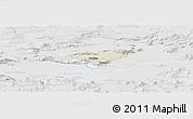 Shaded Relief Panoramic Map of Ocotlan, lighten, semi-desaturated