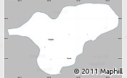 Gray Simple Map of Ocotlan, single color outside