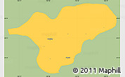Savanna Style Simple Map of Ocotlan, single color outside