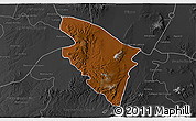 Physical 3D Map of Ojuelos de Jalisco, darken, desaturated