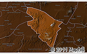 Physical 3D Map of Ojuelos de Jalisco, darken