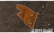 Physical 3D Map of Ojuelos de Jalisco, darken, semi-desaturated