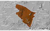 Physical 3D Map of Ojuelos de Jalisco, lighten, desaturated
