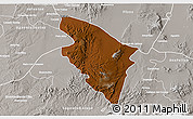 Physical 3D Map of Ojuelos de Jalisco, lighten, semi-desaturated