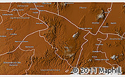 Physical 3D Map of Ojuelos de Jalisco