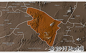 Physical 3D Map of Ojuelos de Jalisco, semi-desaturated