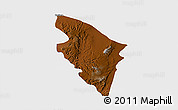 Physical 3D Map of Ojuelos de Jalisco, single color outside