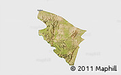 Satellite 3D Map of Ojuelos de Jalisco, single color outside