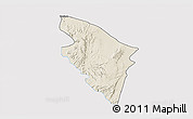 Shaded Relief 3D Map of Ojuelos de Jalisco, single color outside