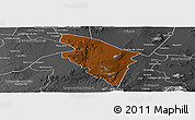 Physical Panoramic Map of Ojuelos de Jalisco, desaturated