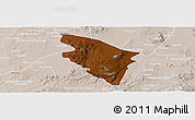 Physical Panoramic Map of Ojuelos de Jalisco, lighten