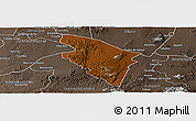 Physical Panoramic Map of Ojuelos de Jalisco, semi-desaturated