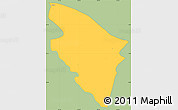 Savanna Style Simple Map of Ojuelos de Jalisco, single color outside