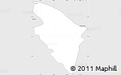 Silver Style Simple Map of Ojuelos de Jalisco