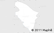 Silver Style Simple Map of Ojuelos de Jalisco, single color outside