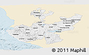 Classic Style Panoramic Map of Jalisco, single color outside