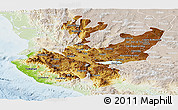 Physical Panoramic Map of Jalisco, lighten
