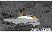 Physical 3D Map of Poncitlan, darken, desaturated