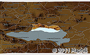 Physical 3D Map of Poncitlan, darken