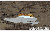Physical 3D Map of Poncitlan, darken, semi-desaturated