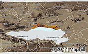 Physical 3D Map of Poncitlan, semi-desaturated