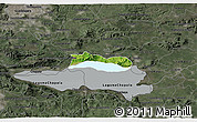 Satellite 3D Map of Poncitlan, darken, semi-desaturated