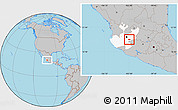 Gray Location Map of Poncitlan, highlighted parent region