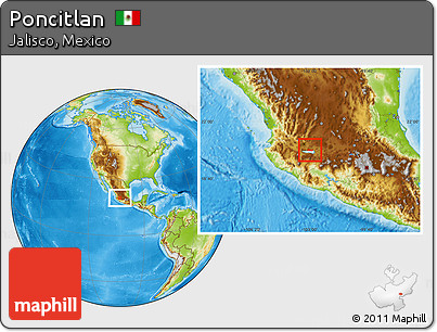 Physical Location Map of Poncitlan