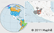 Political Location Map of Poncitlan, highlighted country, highlighted parent region