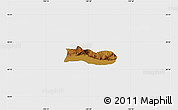 Physical Map of Poncitlan, single color outside