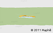 Savanna Style Panoramic Map of Poncitlan, single color outside