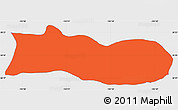 Political Simple Map of Poncitlan, single color outside