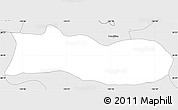 Silver Style Simple Map of Poncitlan
