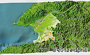 Physical 3D Map of Puerto Vallarta, satellite outside