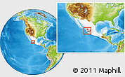 Physical Location Map of Puerto Vallarta, highlighted country, highlighted parent region, within the entire country