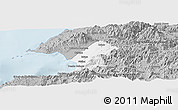 Gray Panoramic Map of Puerto Vallarta