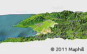 Physical Panoramic Map of Puerto Vallarta, satellite outside