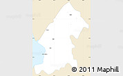 Classic Style Simple Map of Puerto Vallarta, single color outside