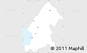 Silver Style Simple Map of Puerto Vallarta, single color outside