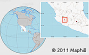 Gray Location Map of Quitupan, highlighted country
