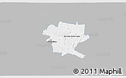 Gray 3D Map of San Juan de los Lagos, single color outside