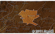 Physical 3D Map of San Juan de los Lagos, darken