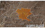 Physical 3D Map of San Juan de los Lagos, semi-desaturated