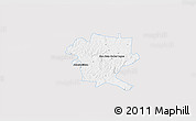 Silver Style 3D Map of San Juan de los Lagos, single color outside