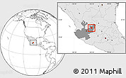 Blank Location Map of San Juan de los Lagos, highlighted country, highlighted parent region